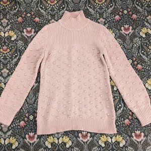 Calvin Klein Turtleneck Sweater with Dot Stitch